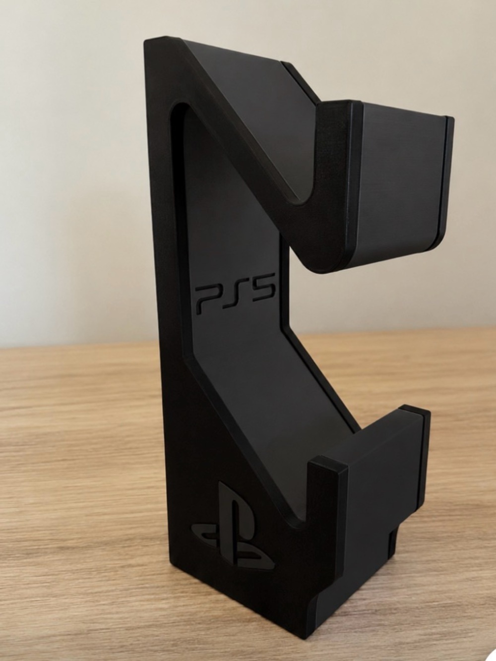 Sony PS5 Controller & Headset Stand in Black 3d printed